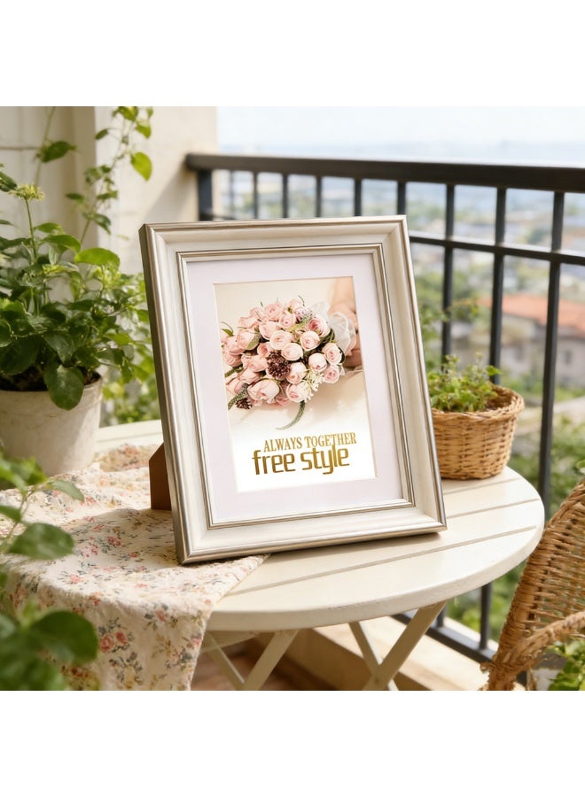 Soofam 8 inch (15.2x20.3cm) Picture Frame, Made of High Definition Glass for 6x8 inch Black Frames, Wall and Tabletop Display Thin Border Photo Frame for Home Décor（2 Pcs, Gold） - Image 4